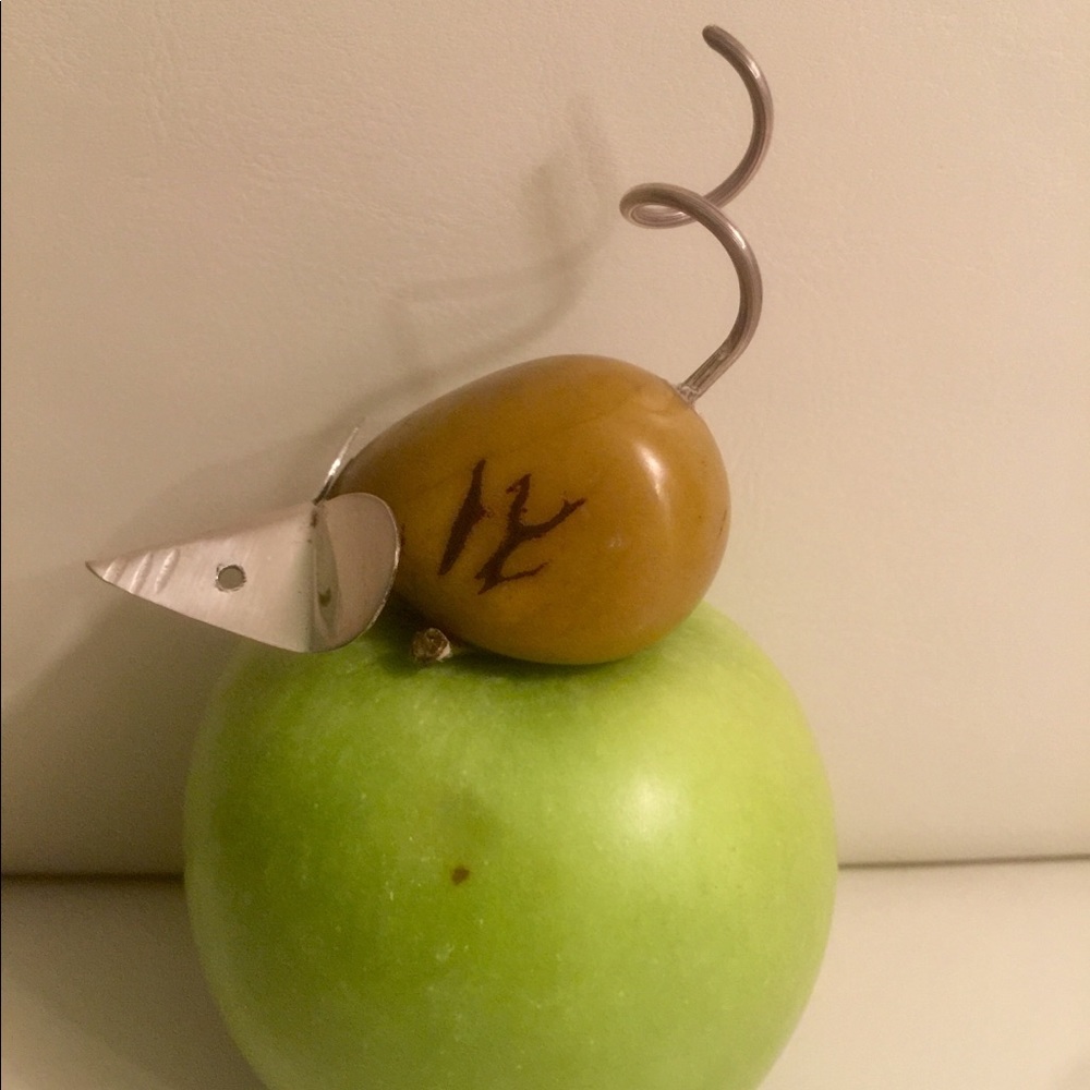 UNIQUE Silver Mouse with Yellow Mustard Tagua